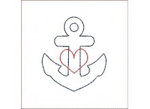 Stickdatei - Anker Love